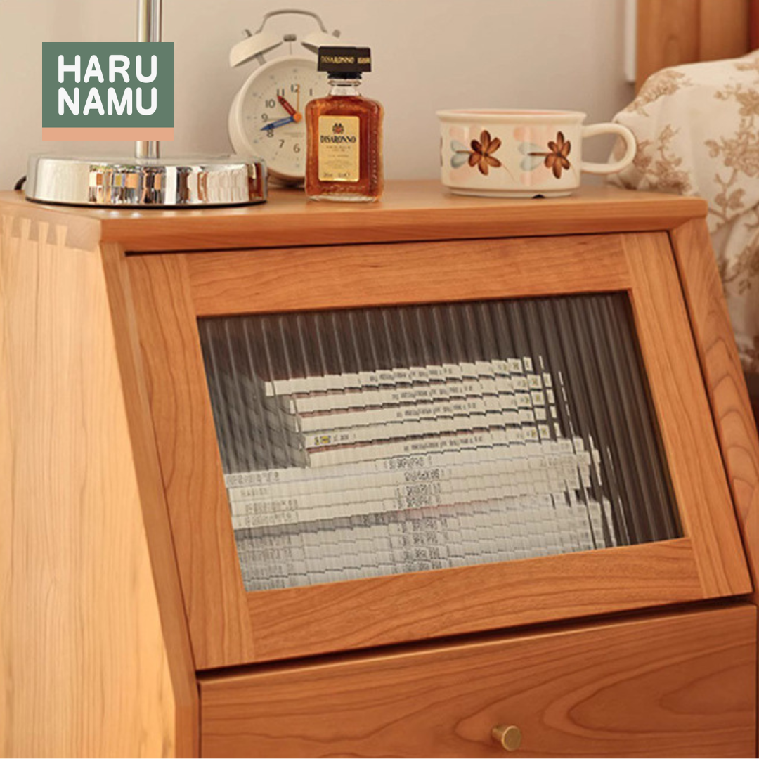 MIYAKO Solid Wood Bedside Cabinet