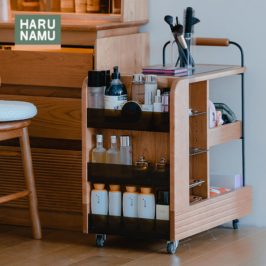 AYUMI Solid Wood Storage Trolley
