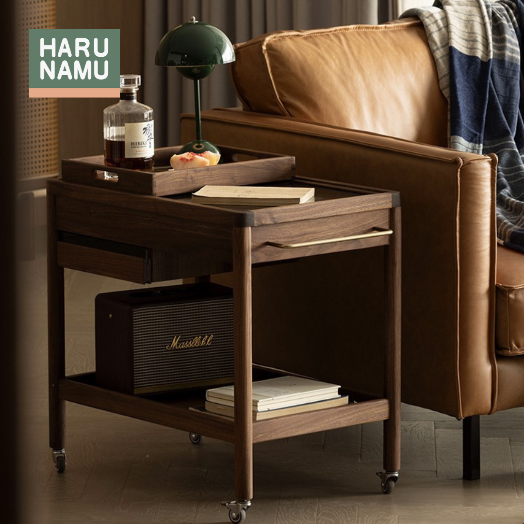 MAYONAKA Solid Wood Display Trolley