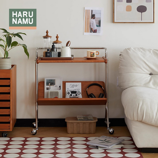 BINTΔJI Solid Wood Storage Trolley