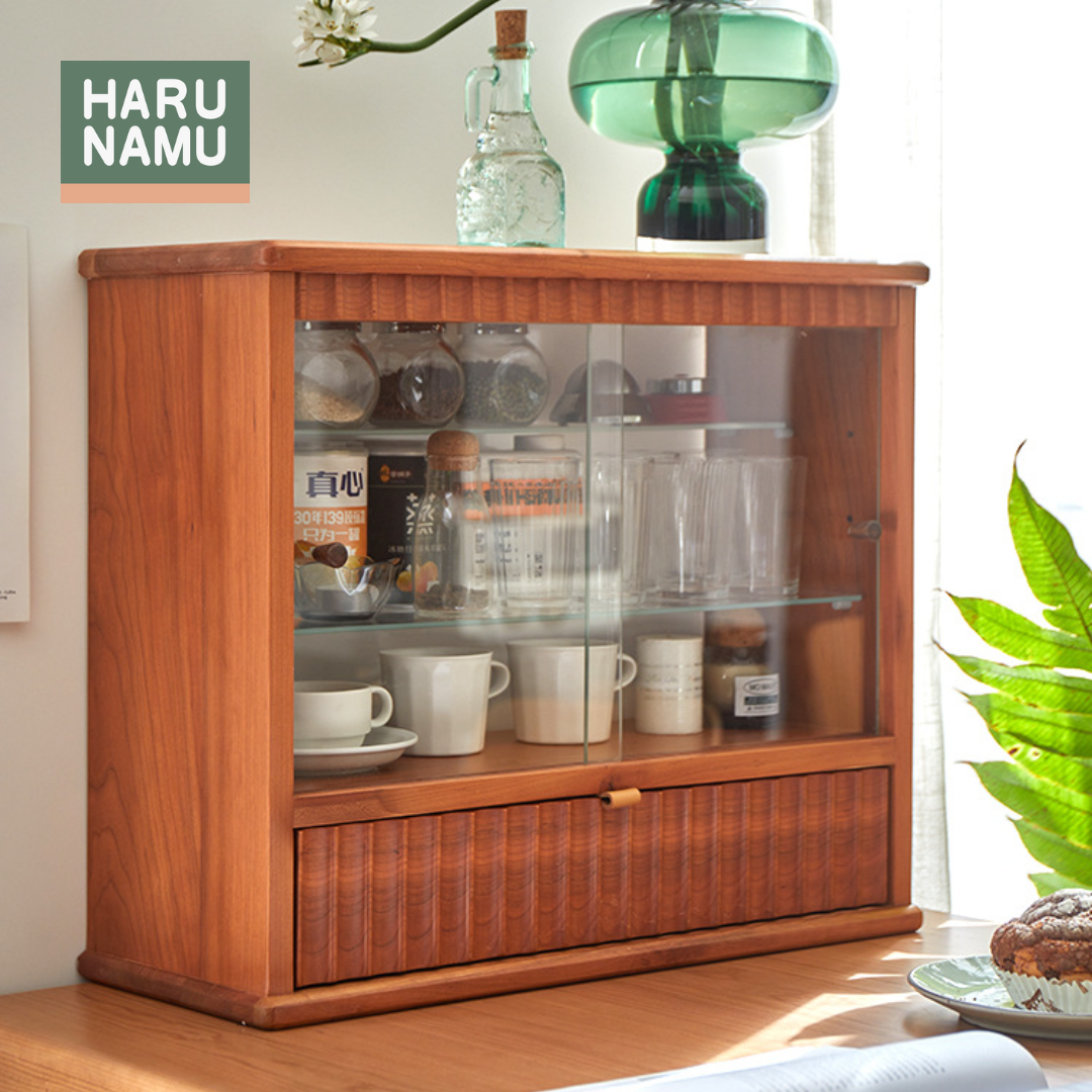 KAIRI Solid Wood Display Cabinet