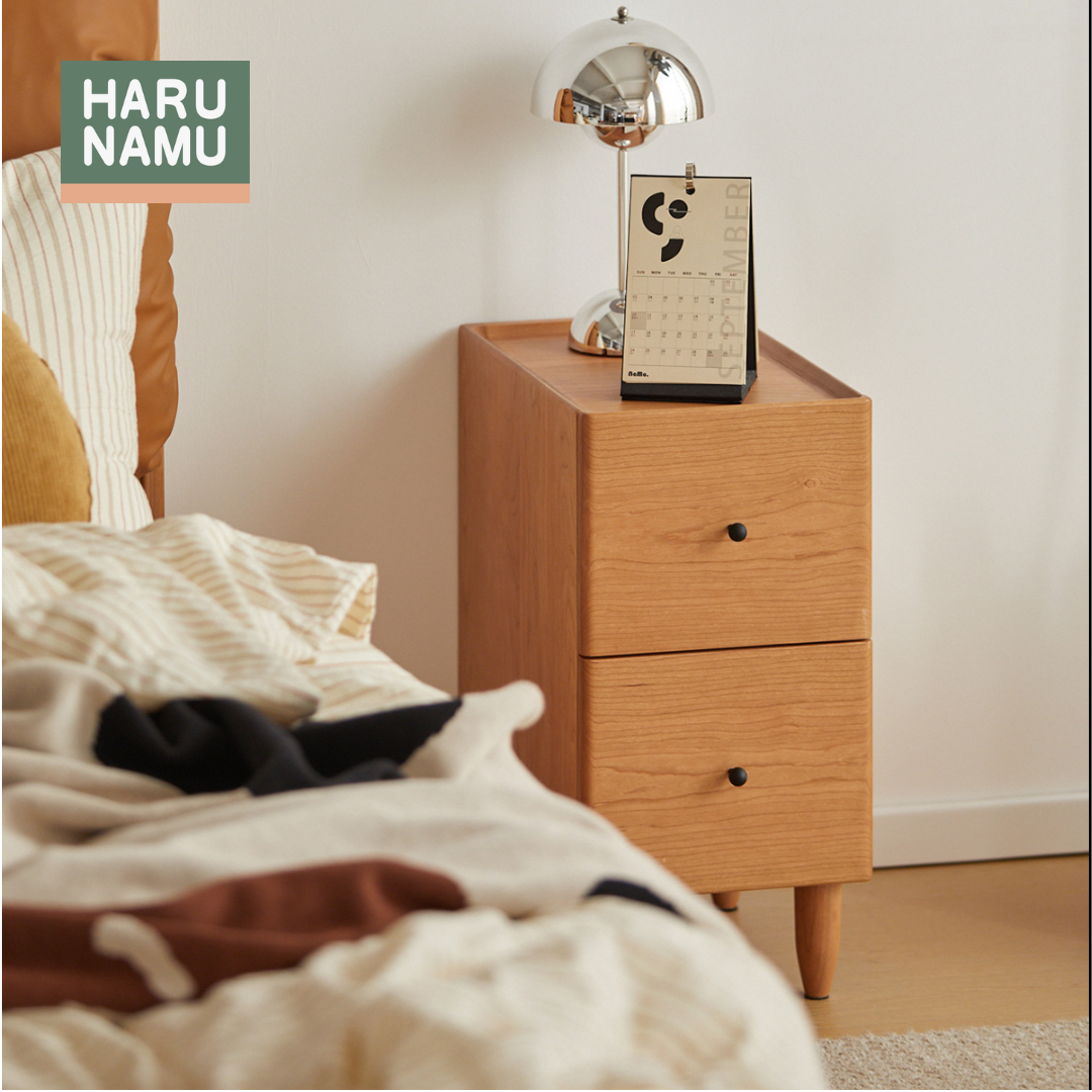 YASUKO Narrow Solid Wood Bedside Drawer