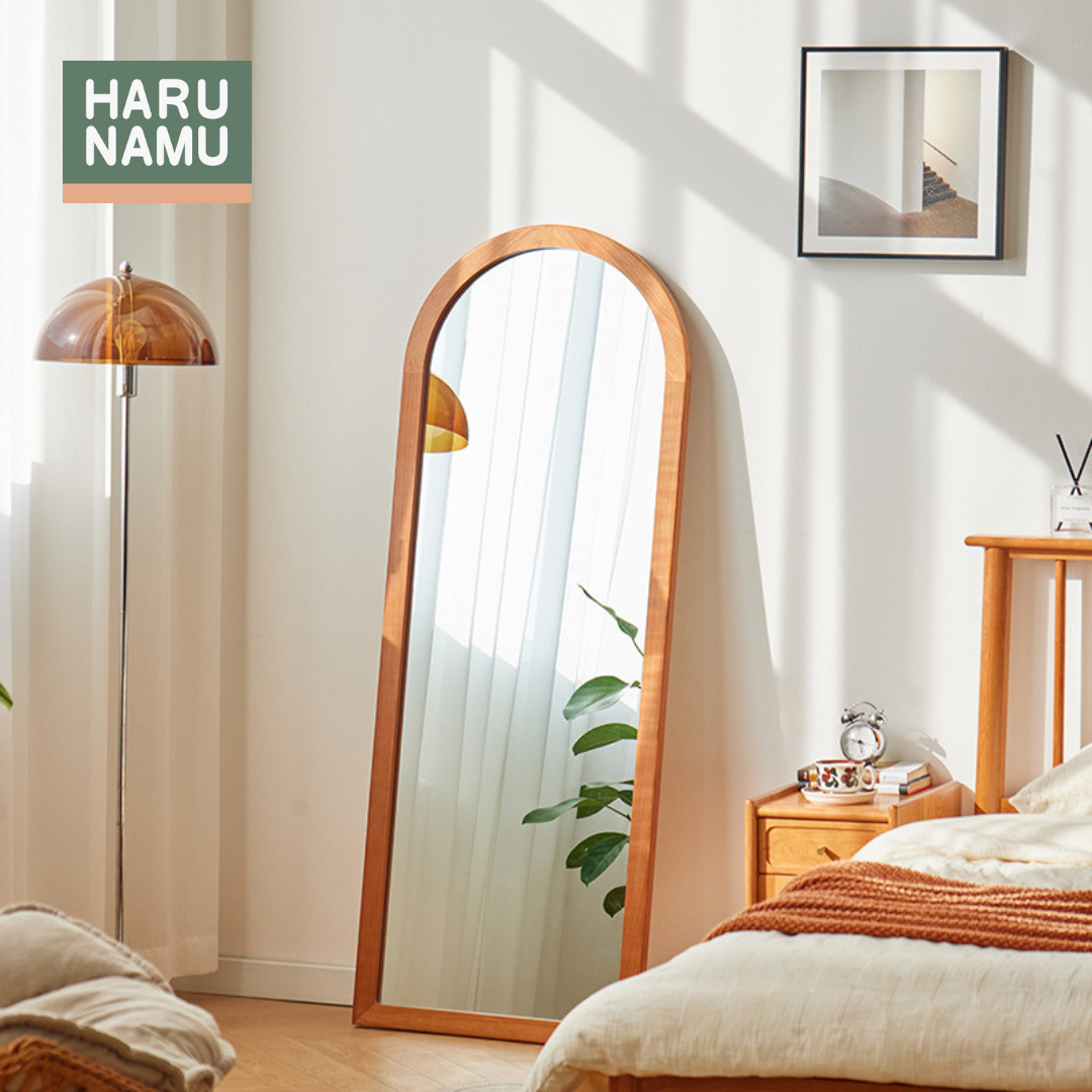 MARUI TOPPU Rounded Solid Wood Full Length Mirror