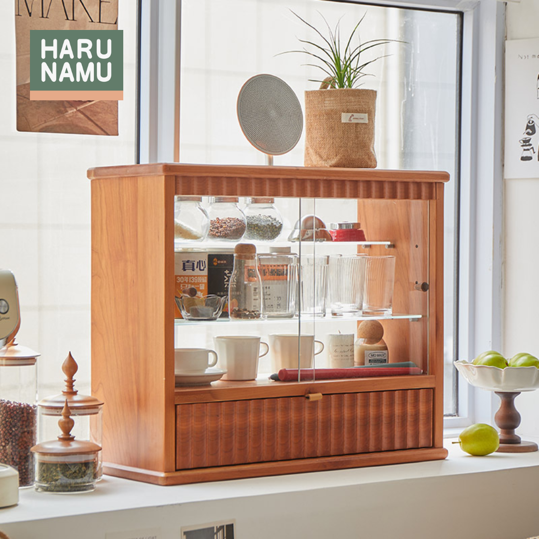 KAIRI Solid Wood Display Cabinet