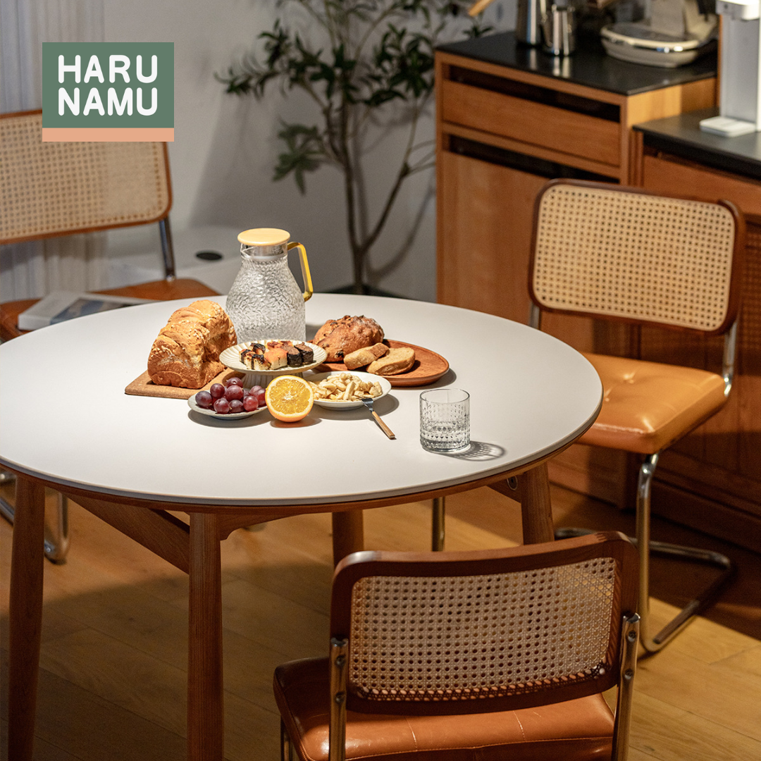 IWAMA Round Stone Solid Wood Table