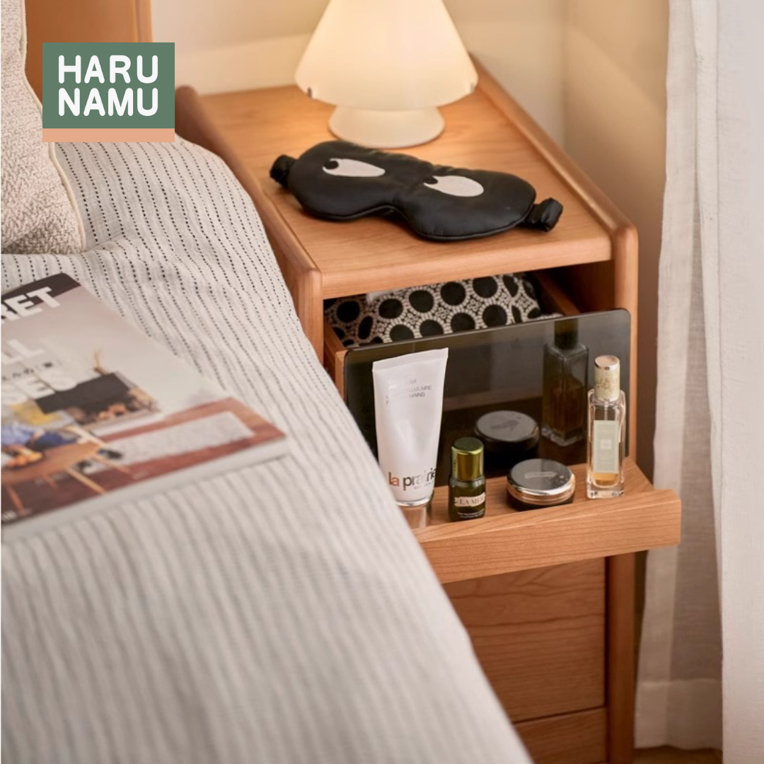 SHIZURU Solid Wood Bedside Drawer