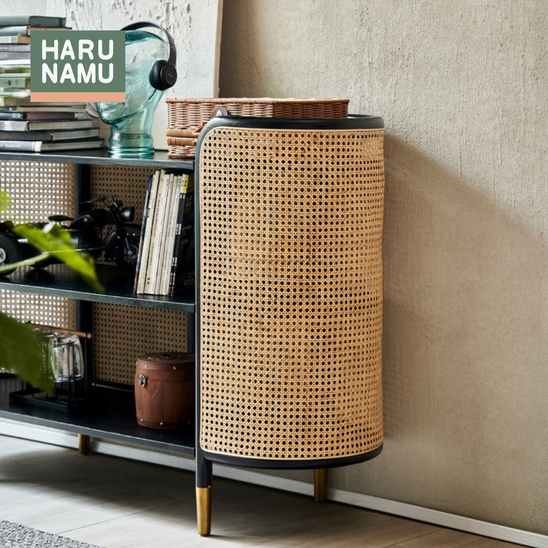 NAYU Rattan Solid Wood Cabinet