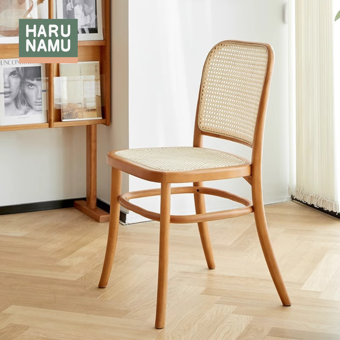 SAWAYAKANA Solid Wood Rattan Chair