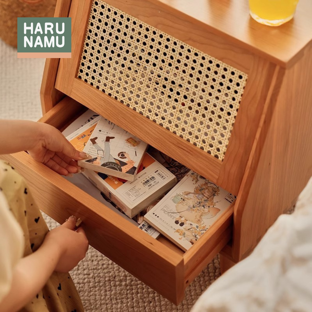MIYAKO Solid Wood Bedside Cabinet