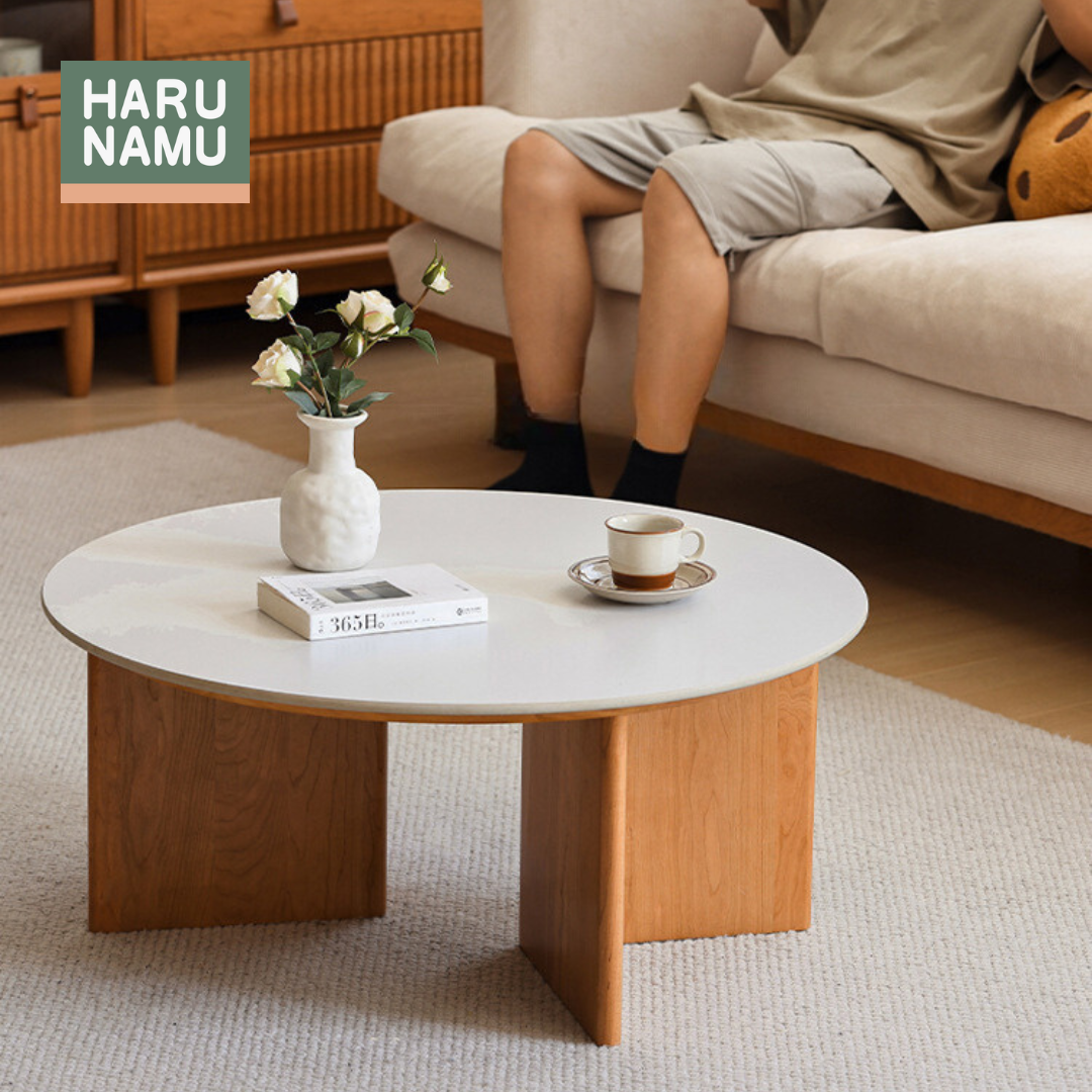 ENKATSU Round Solid Wood Coffee Table