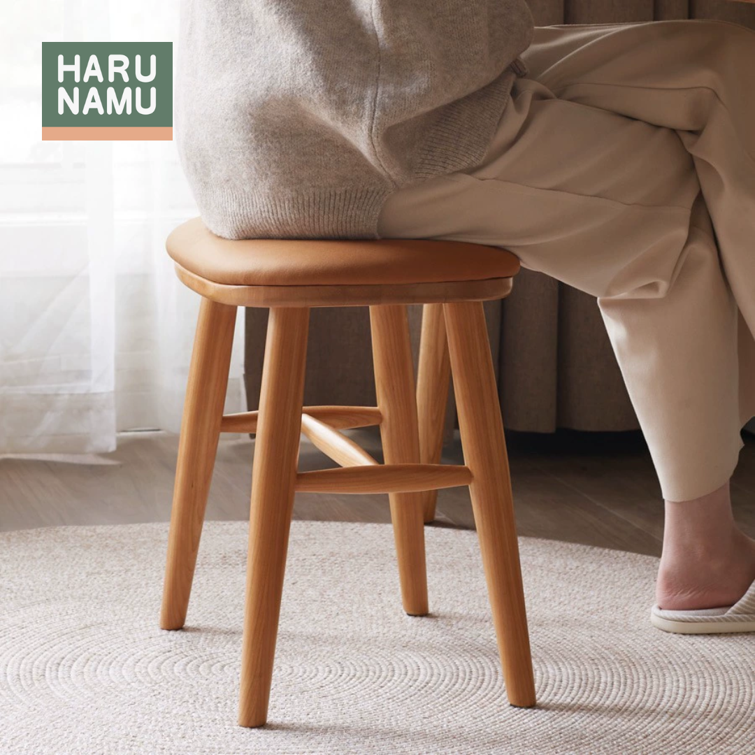 TAMASHINI Solid Wood Dresser Stool