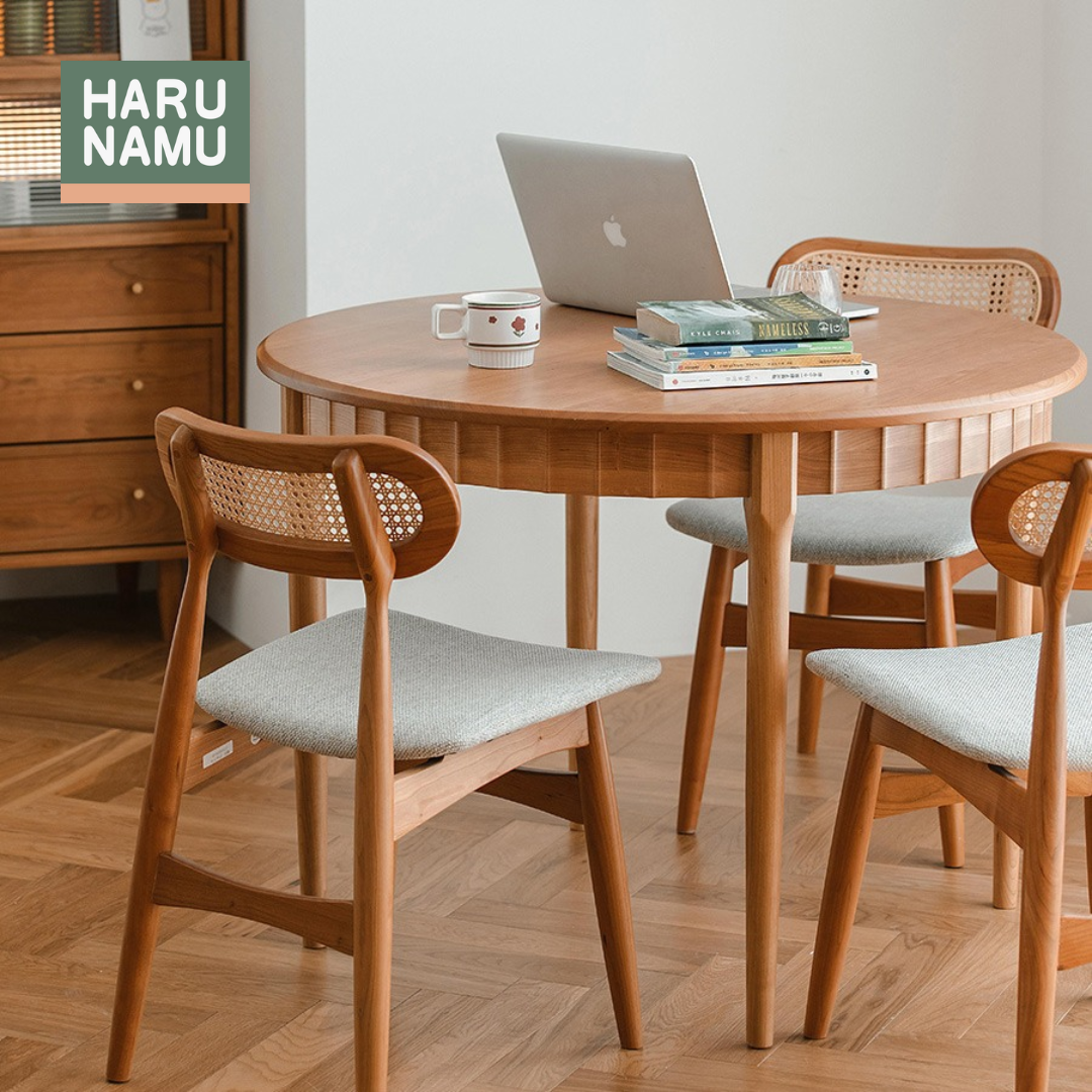 SAZANAMI Round Solid Wood Table