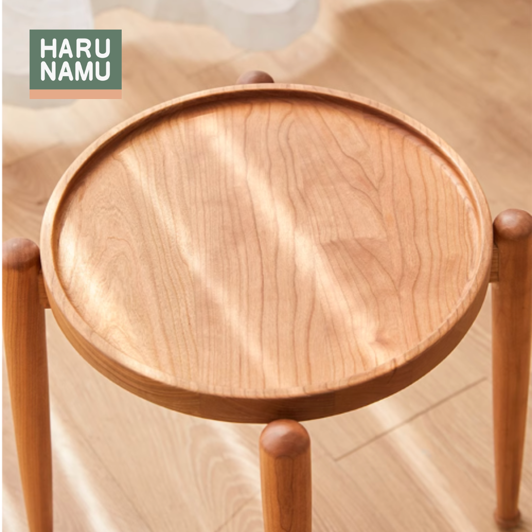 KATSUKI Round Solid Wood Stool