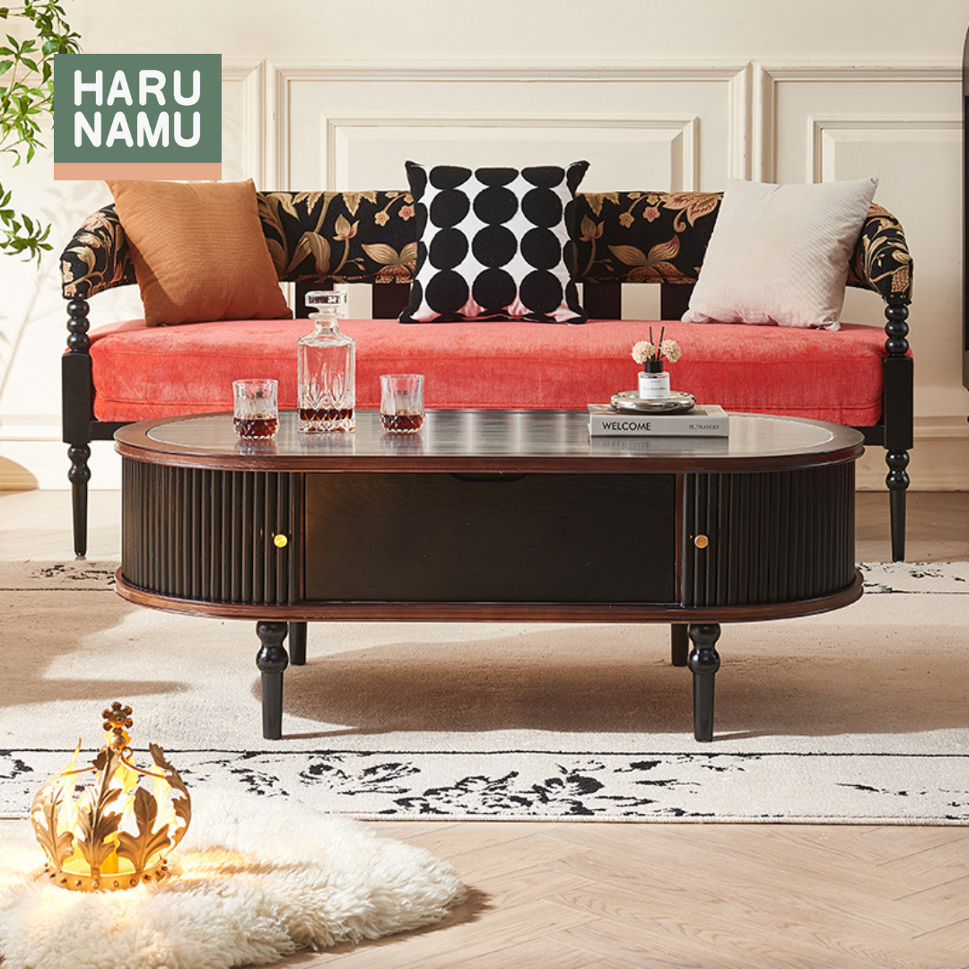 MITSUKI Ebony Black Solid Wood Coffee Table