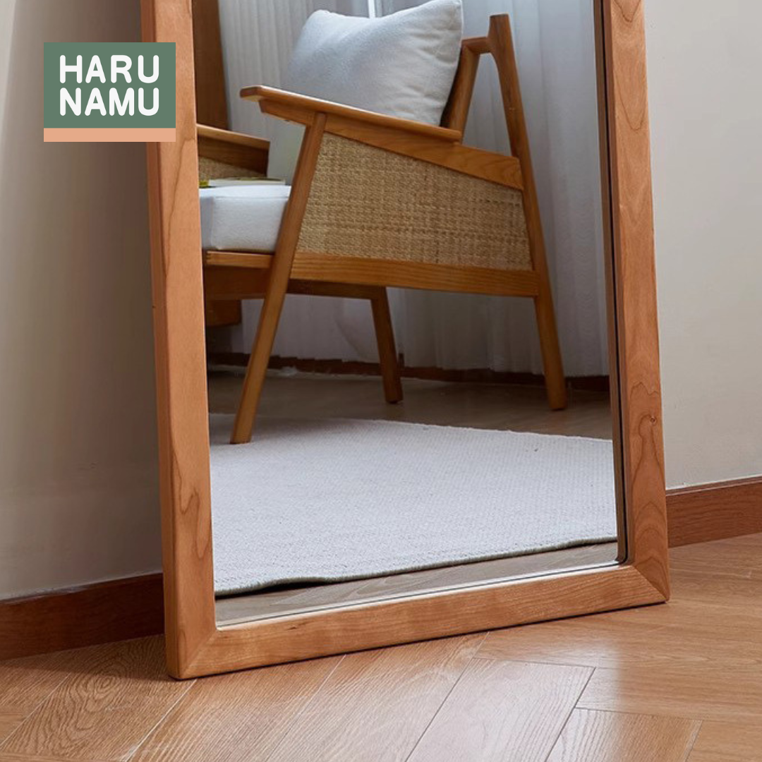 MARUI TOPPU Rounded Solid Wood Full Length Mirror