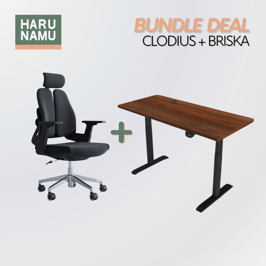 CLODIUS x BRISKA Standing Desk and Chair Bundle