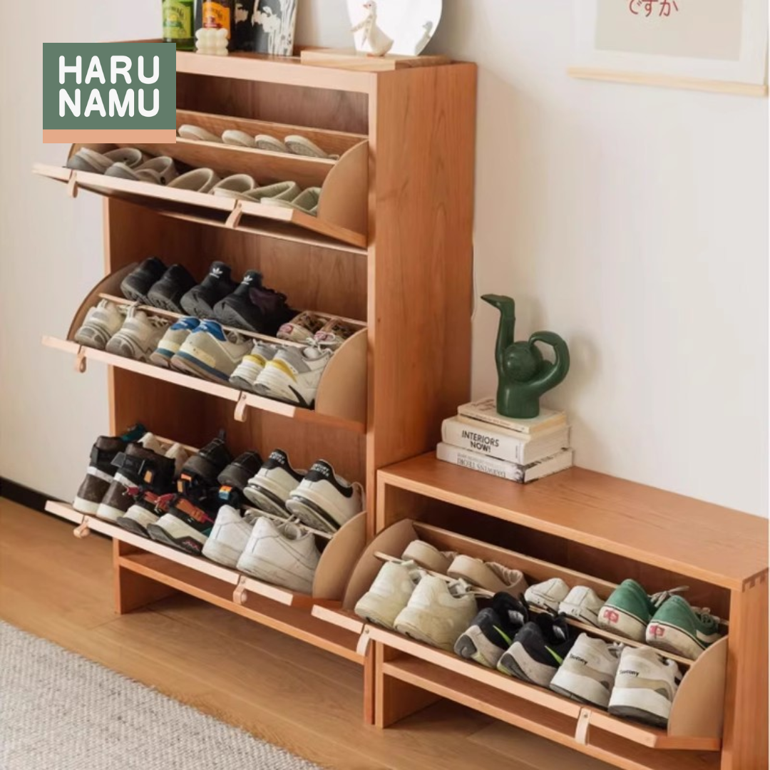 KAORI Rattan Solid Wood Shoe Cabinet