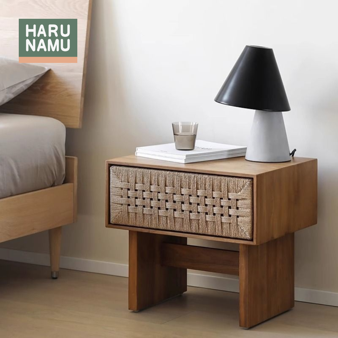 TAIKI Solid Wood Bedside Cabinet
