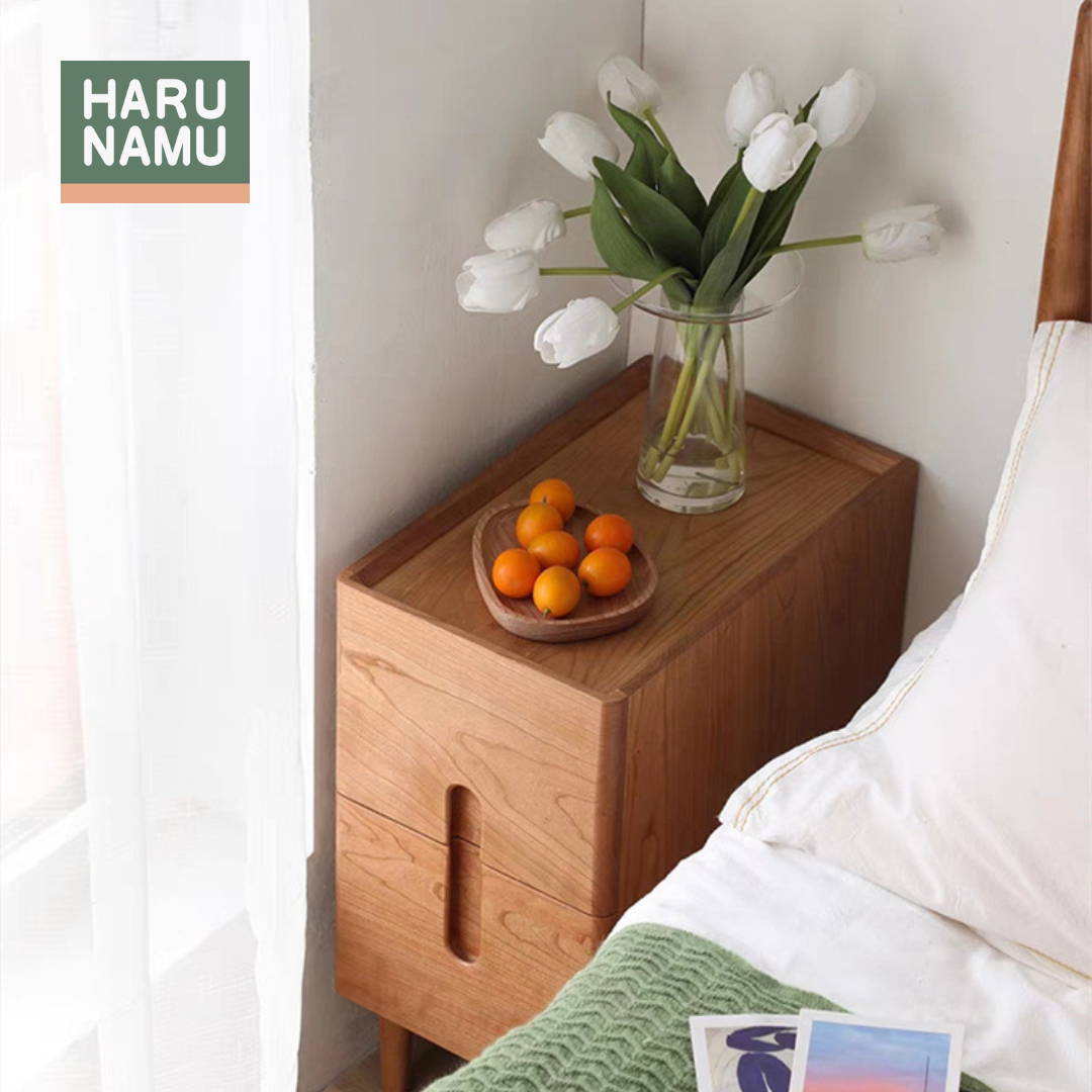 KONOMI Solid Wood Bedside Drawer