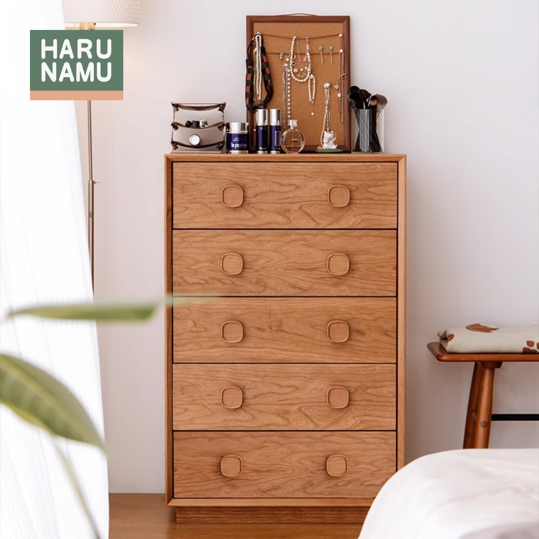 REIMEI Solid Wood Chest of Drawers