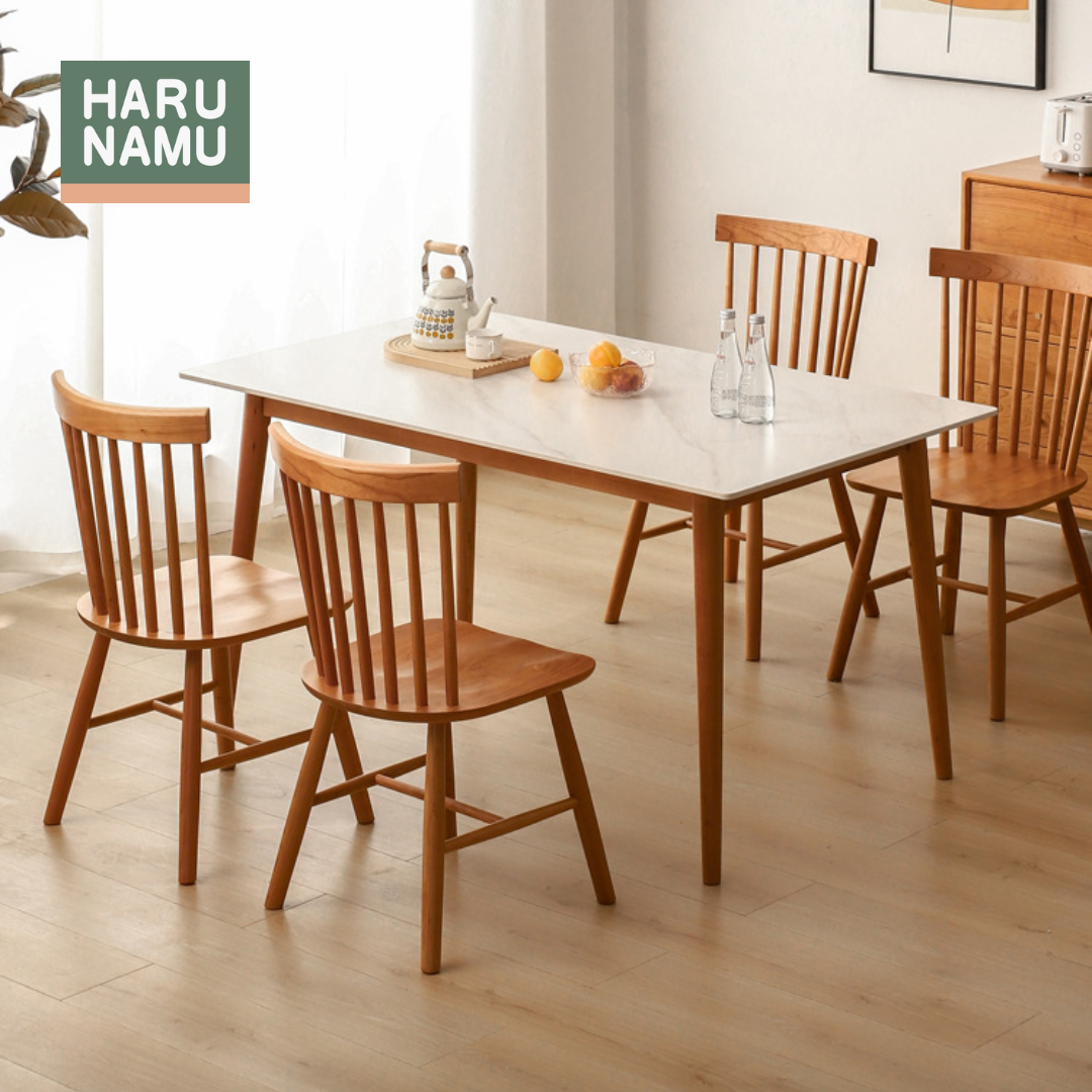 FURIKOMERU White Sintered Stone Dining Table