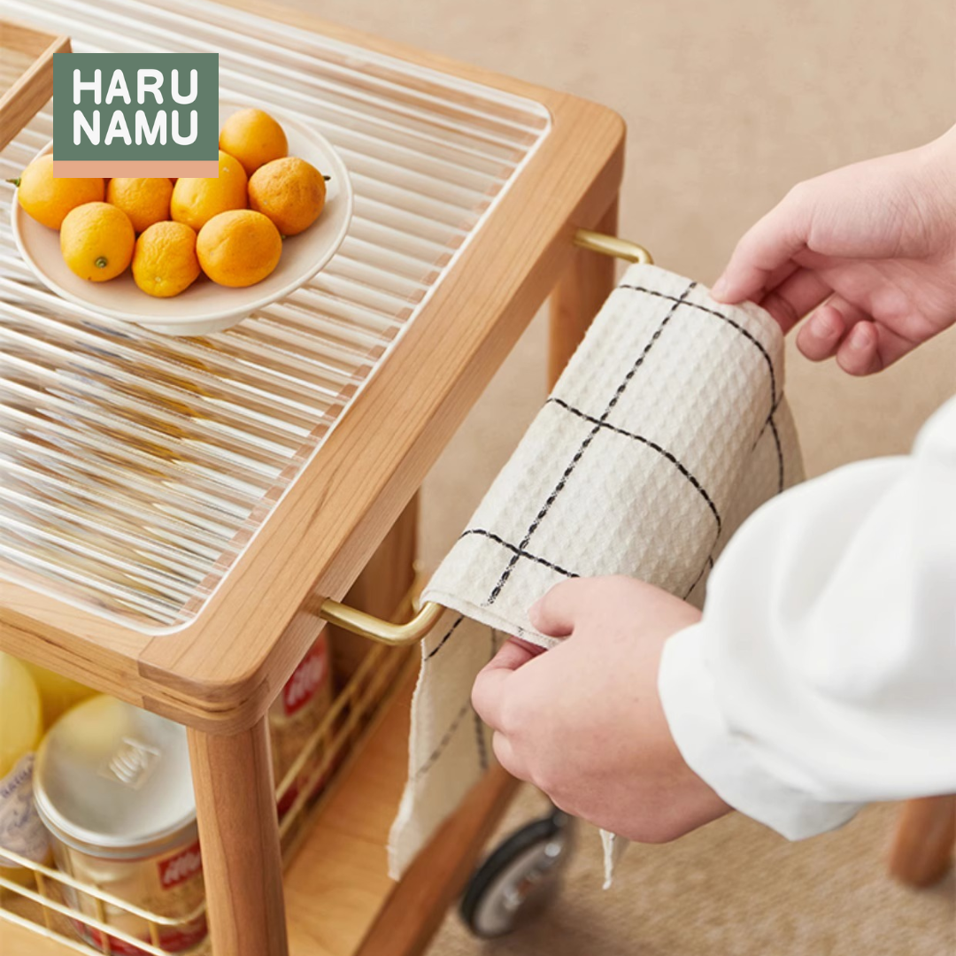 MARIKO Solid Wood Tea Trolley