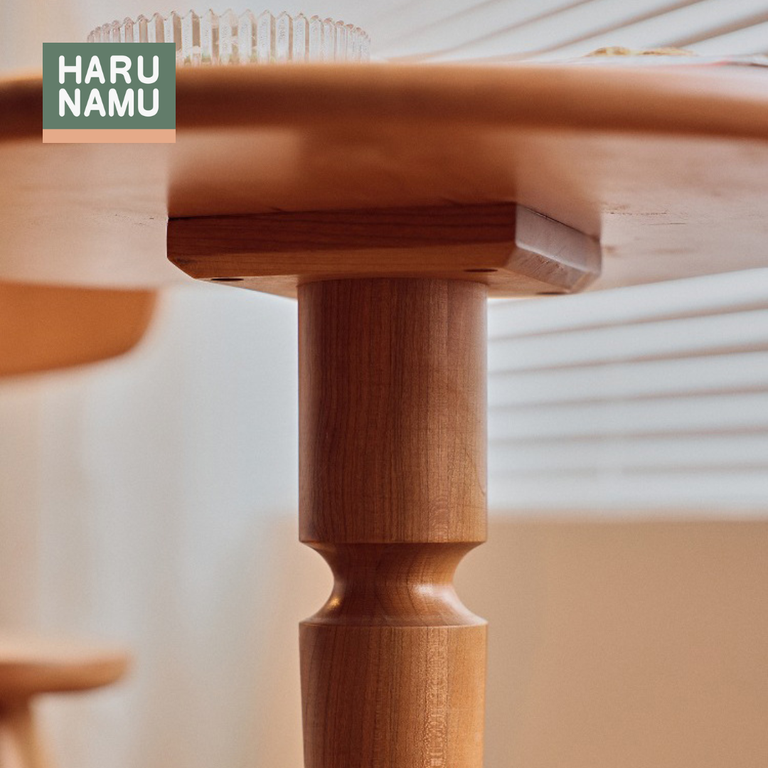 YOROKOBI Round Solid Wood Side Table