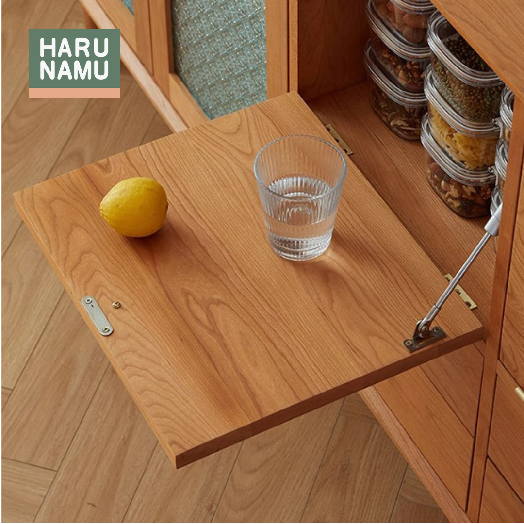 MITSU Solid Wood Side Cabinet