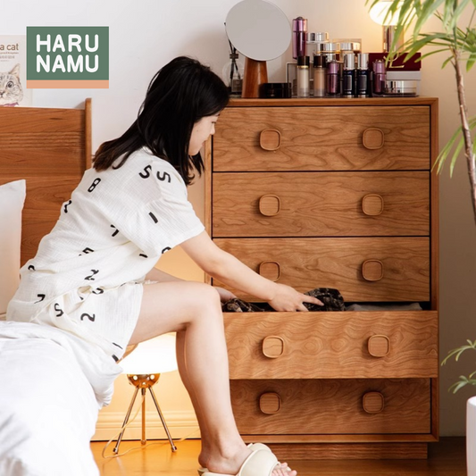 REIMEI Solid Wood Chest of Drawers
