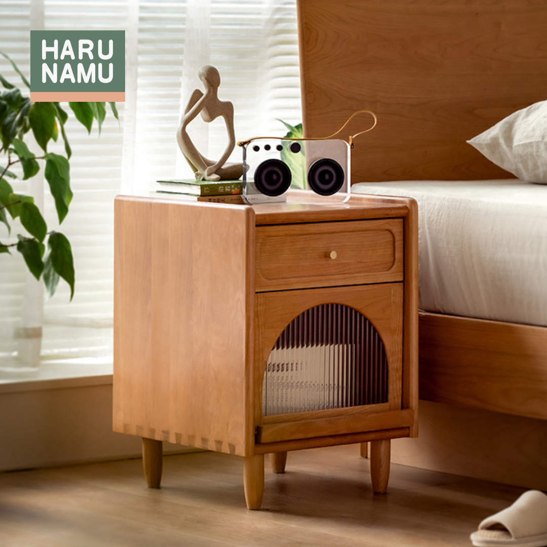 SAKI Solid Wood Bedside Drawer