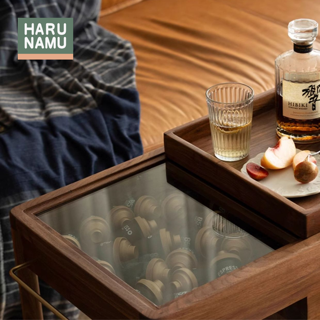 MAYONAKA Solid Wood Display Trolley