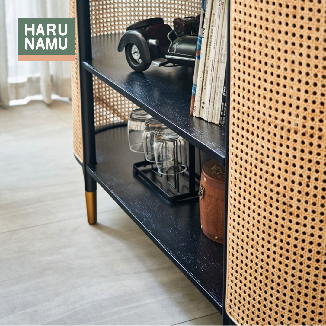 NAYU Rattan Solid Wood Cabinet
