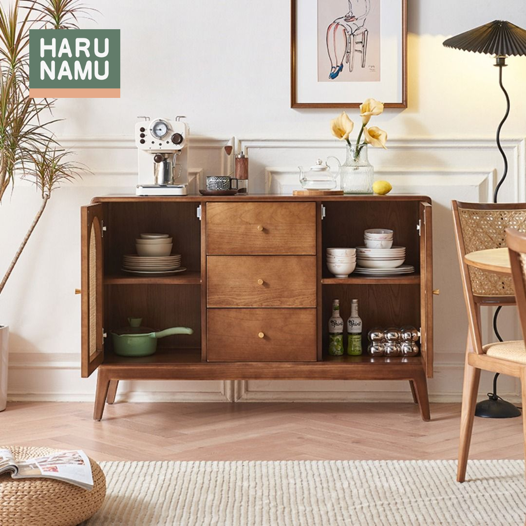 ERINA Rattan Solid Wood Sideboard