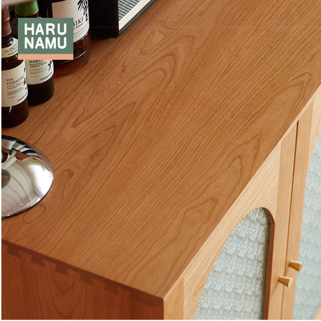 MITSU Solid Wood Side Cabinet