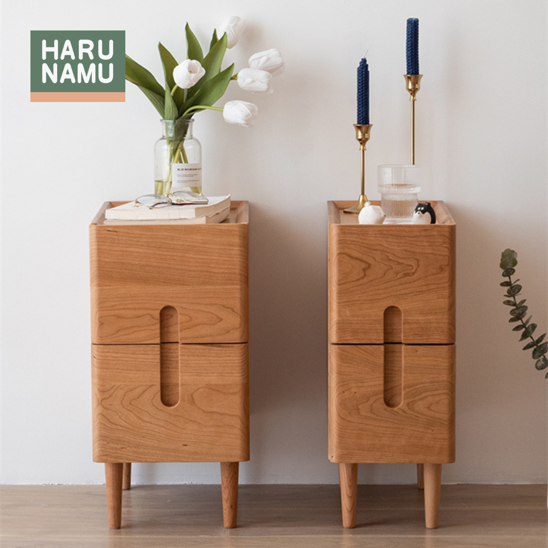 KONOMI Solid Wood Bedside Drawer