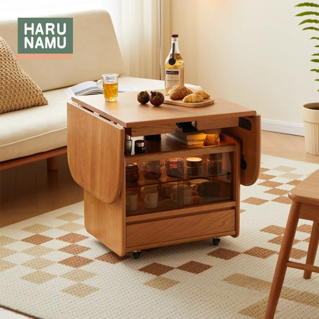 RENCHŌ Solid Wood Adjustable Coffee Table