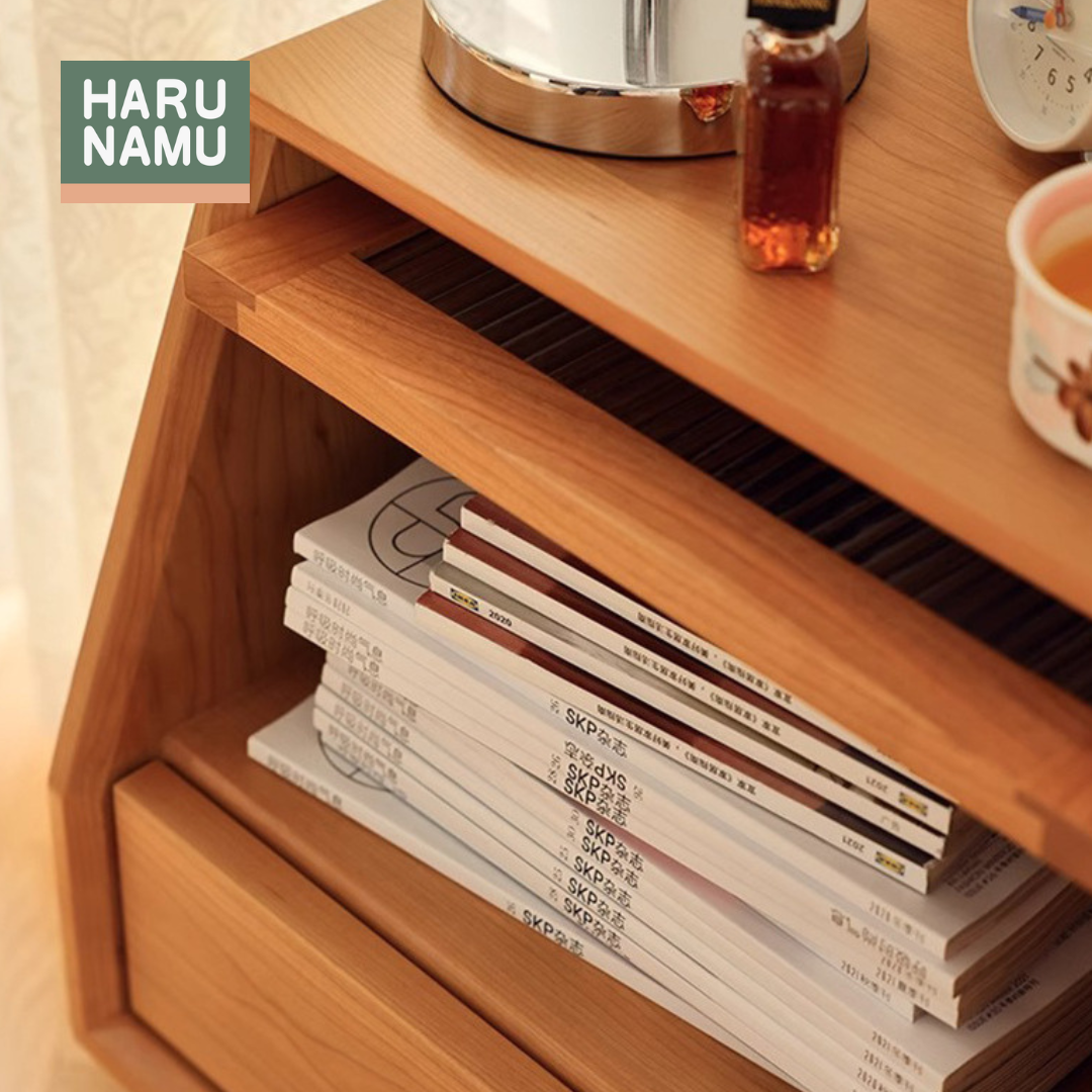 MIYAKO Solid Wood Bedside Cabinet