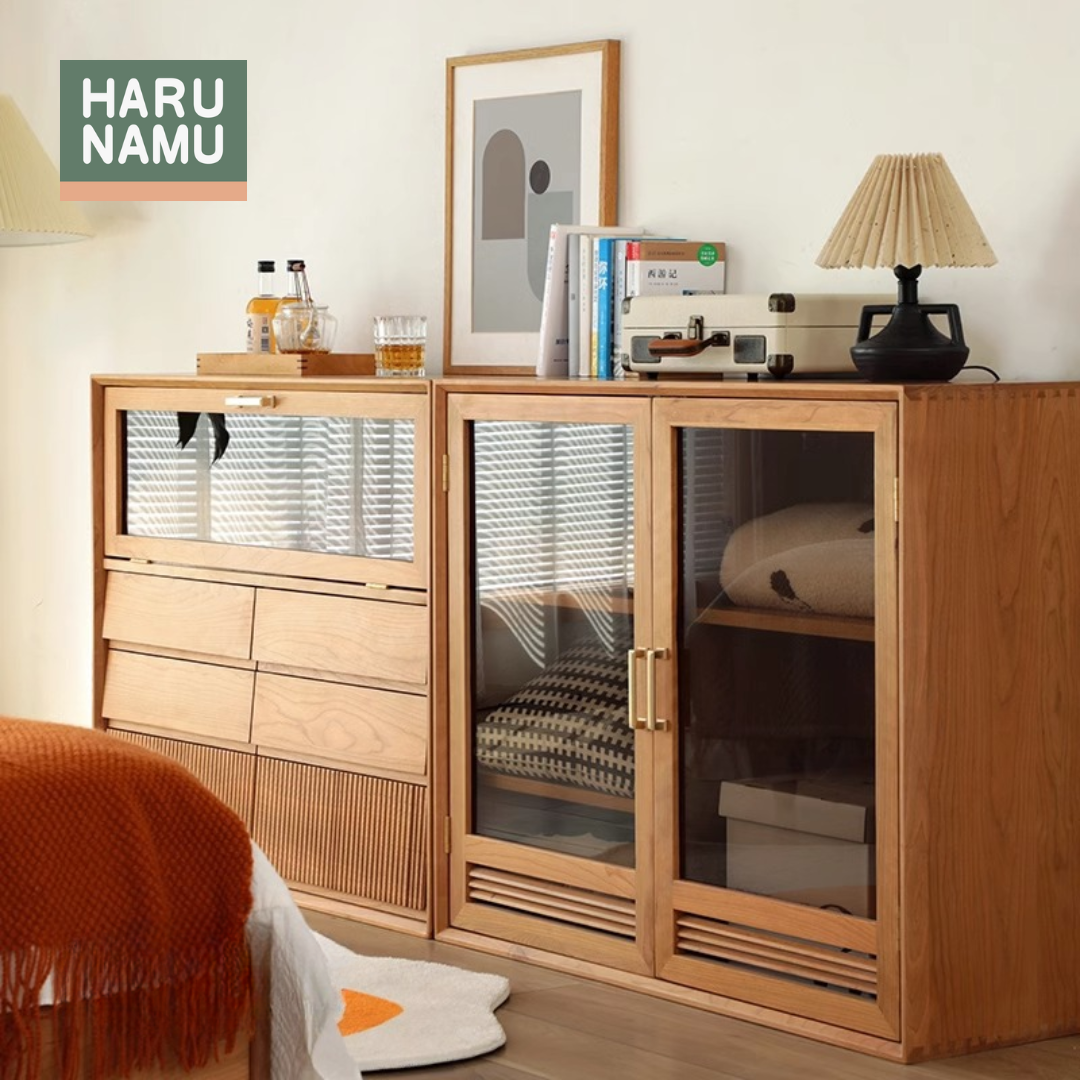 DAISUKE Solid Wood Modular Display Cabinet