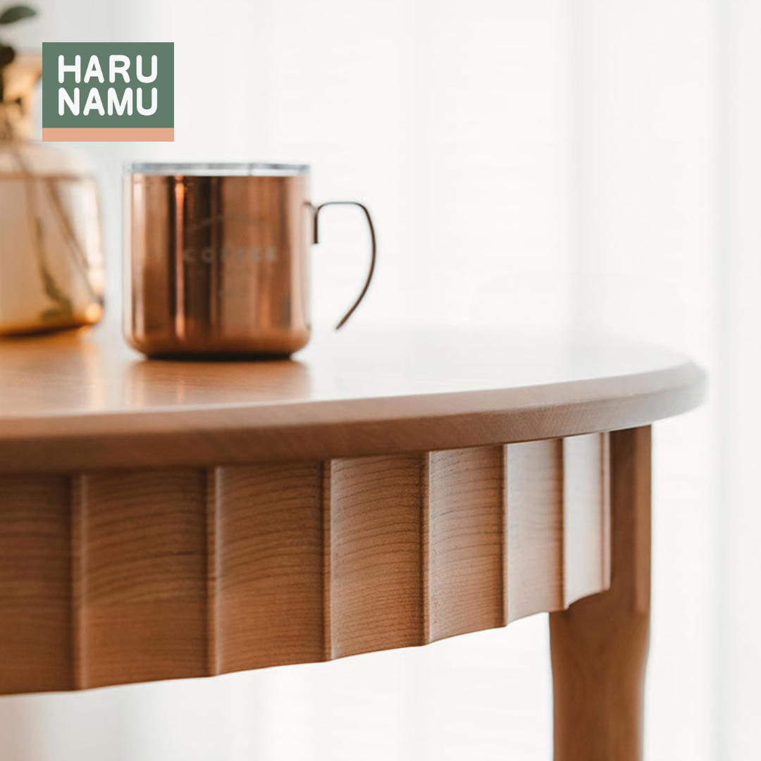 SAZANAMI Round Solid Wood Table