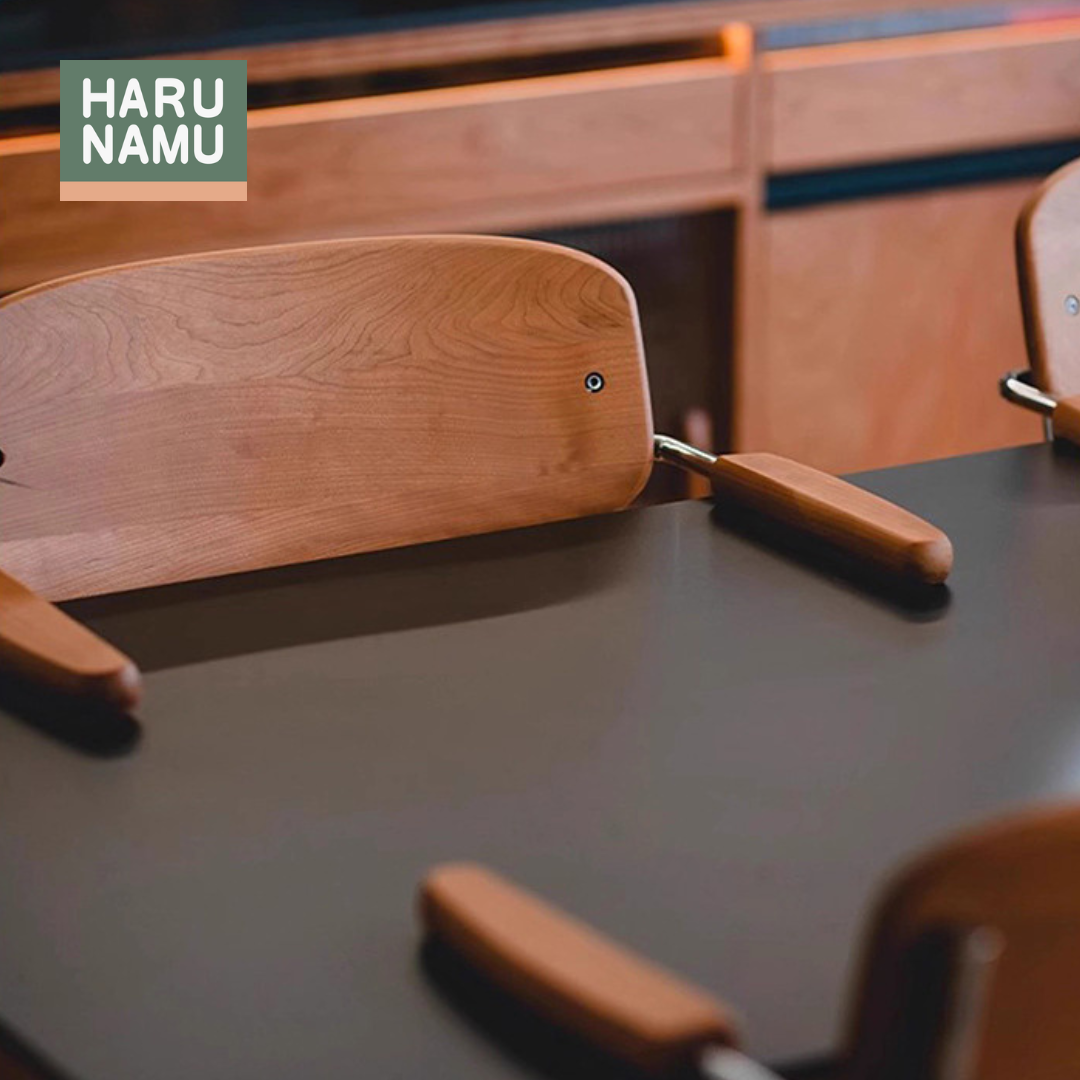 KYUSOKU Solid Wood and Stainless Steel Chair