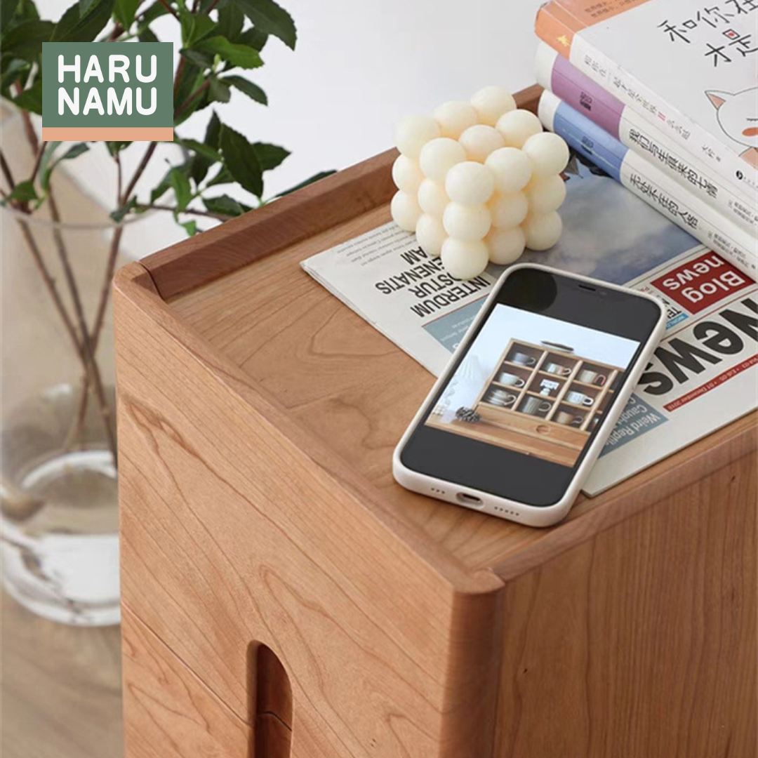 KONOMI Solid Wood Bedside Drawer