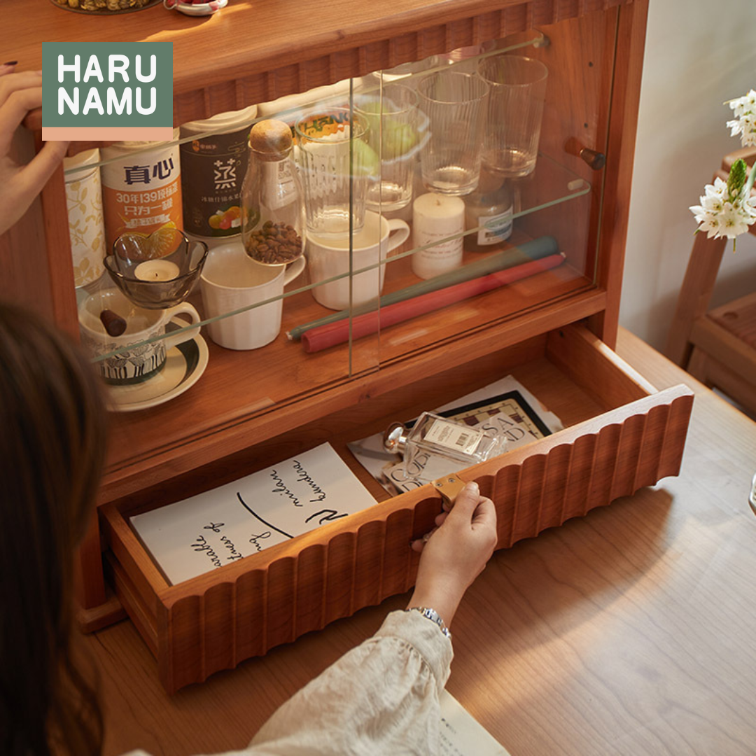KAIRI Solid Wood Display Cabinet