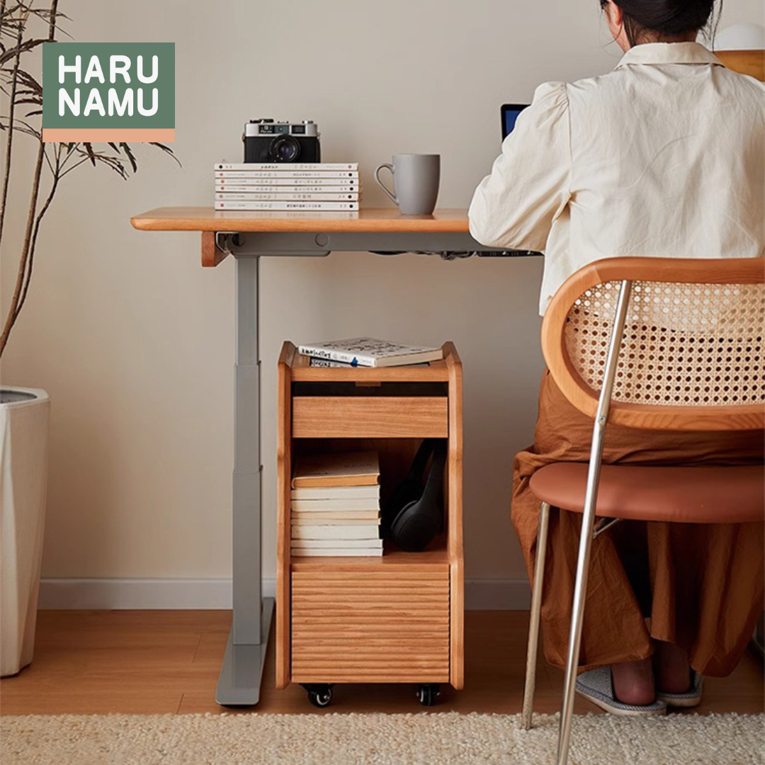 AKARI Mobile Solid Wood Bedside Drawer