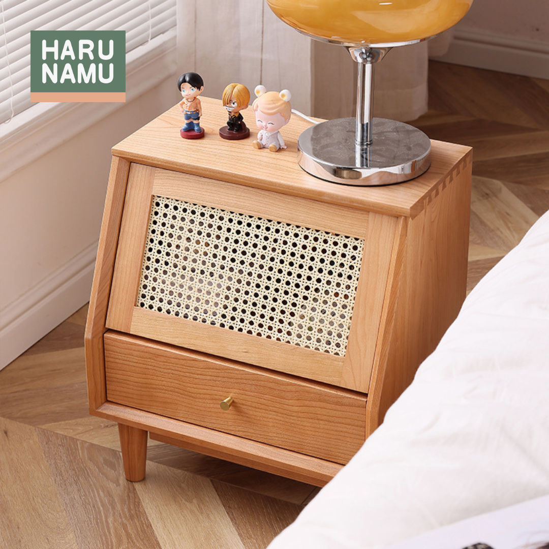 MIYAKO Solid Wood Bedside Cabinet