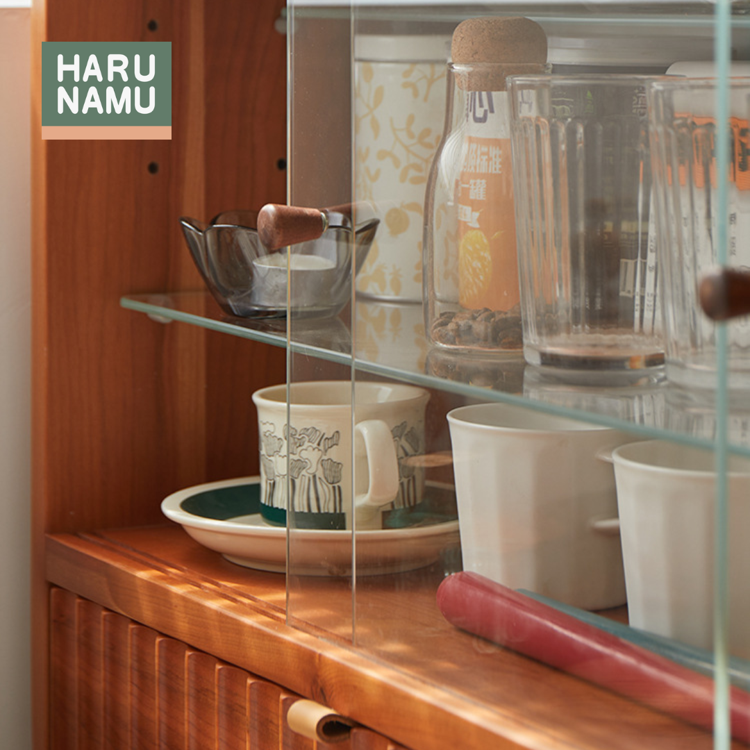 KAIRI Solid Wood Display Cabinet