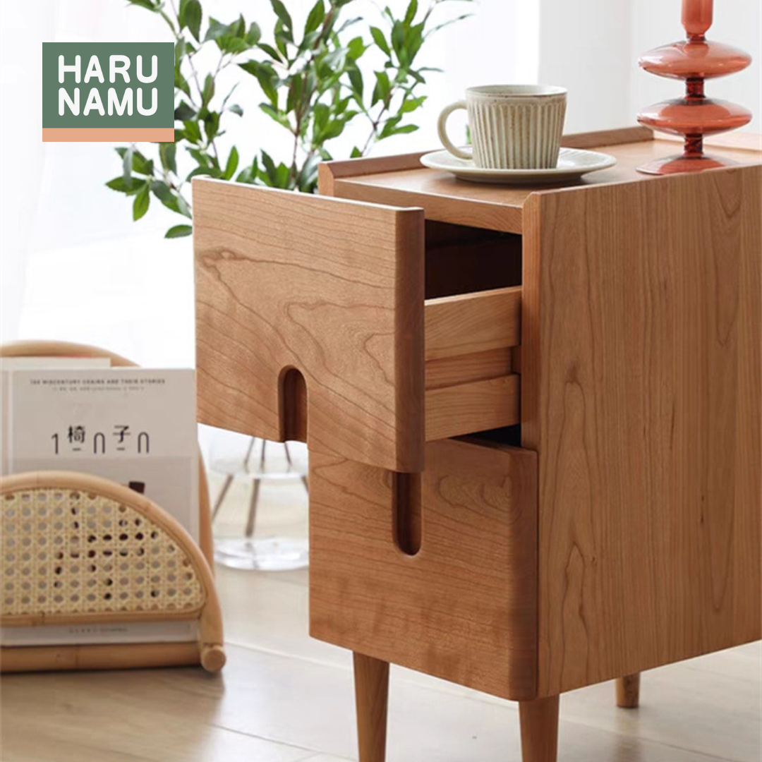 KONOMI Solid Wood Bedside Drawer