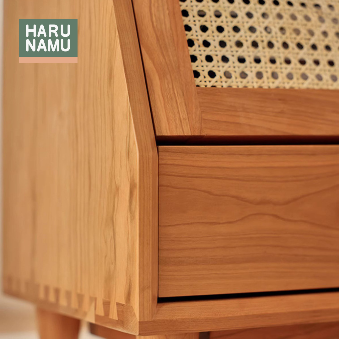 MIYAKO Solid Wood Bedside Cabinet