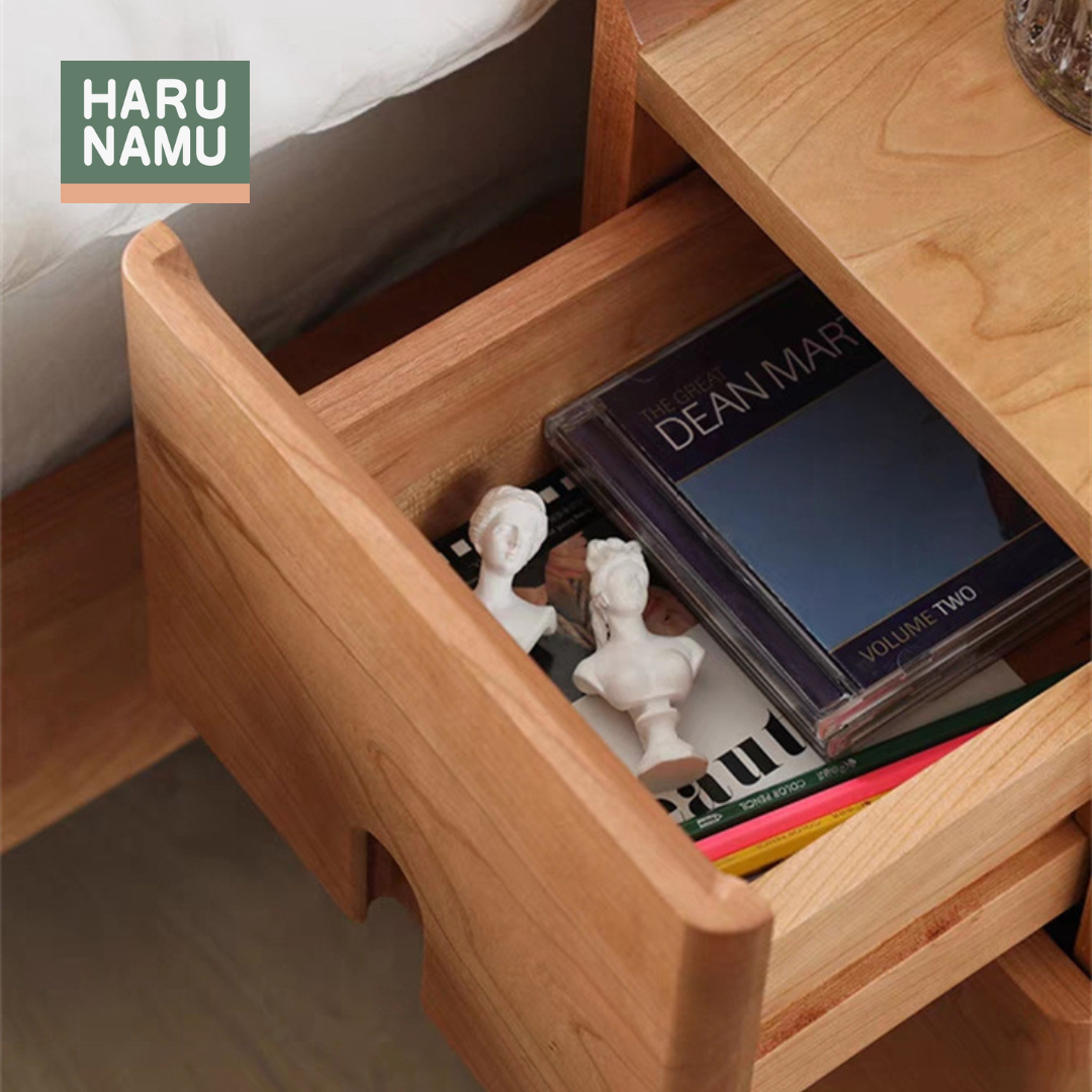 KONOMI Solid Wood Bedside Drawer