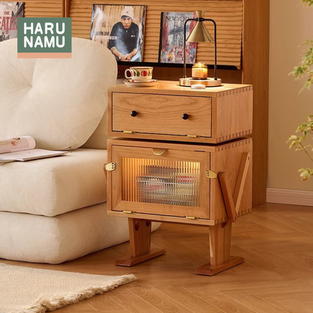 FUUKI Solid Wood Robot Side Cabinet