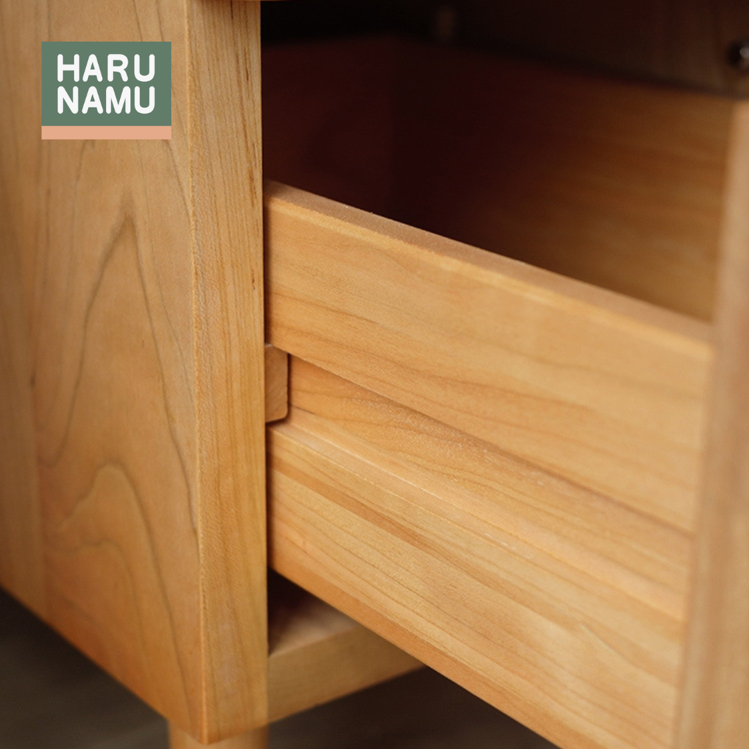 KONOMI Solid Wood Bedside Drawer